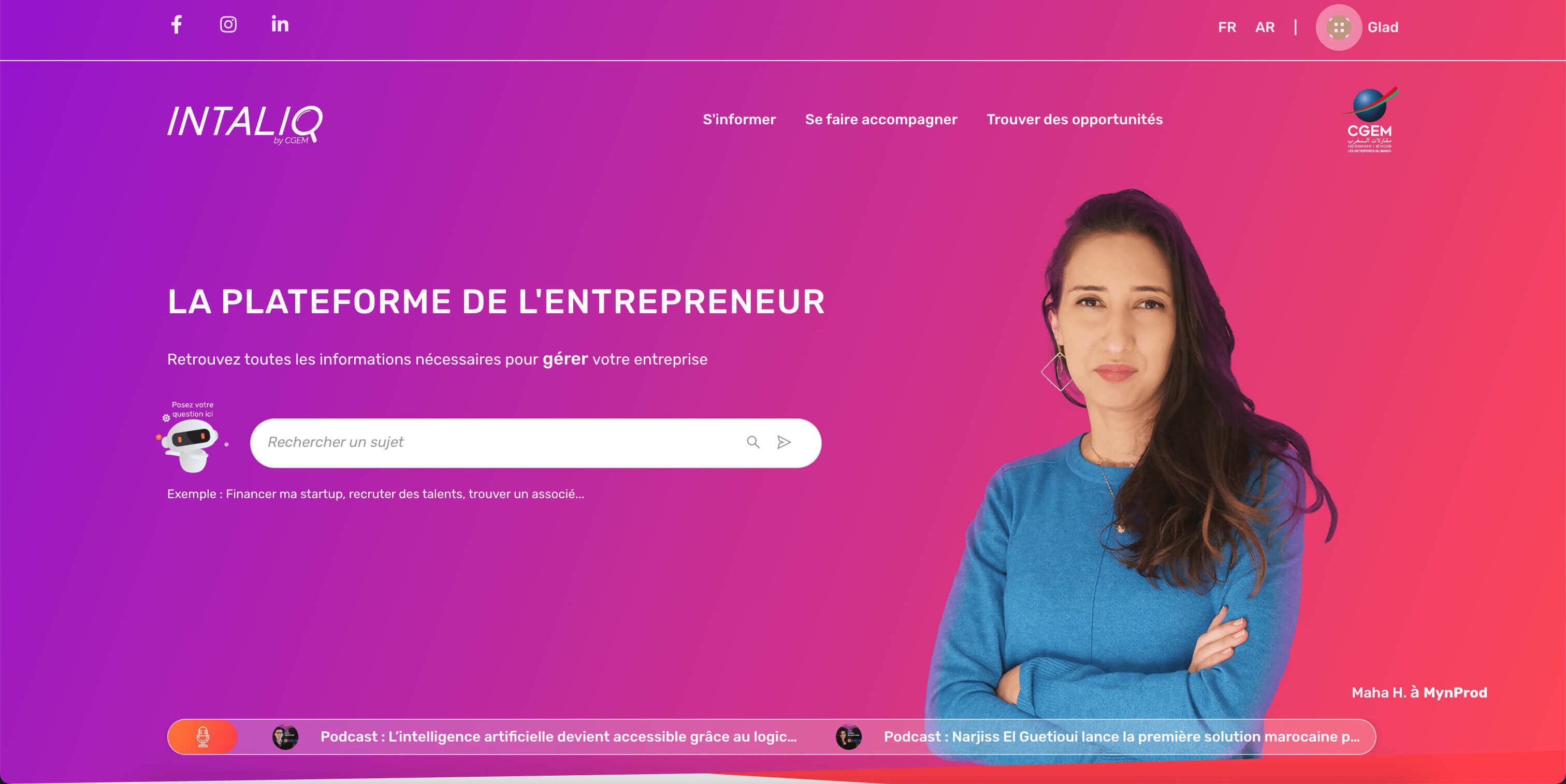 Intaliq — Plateforme d'entrepreneuriat