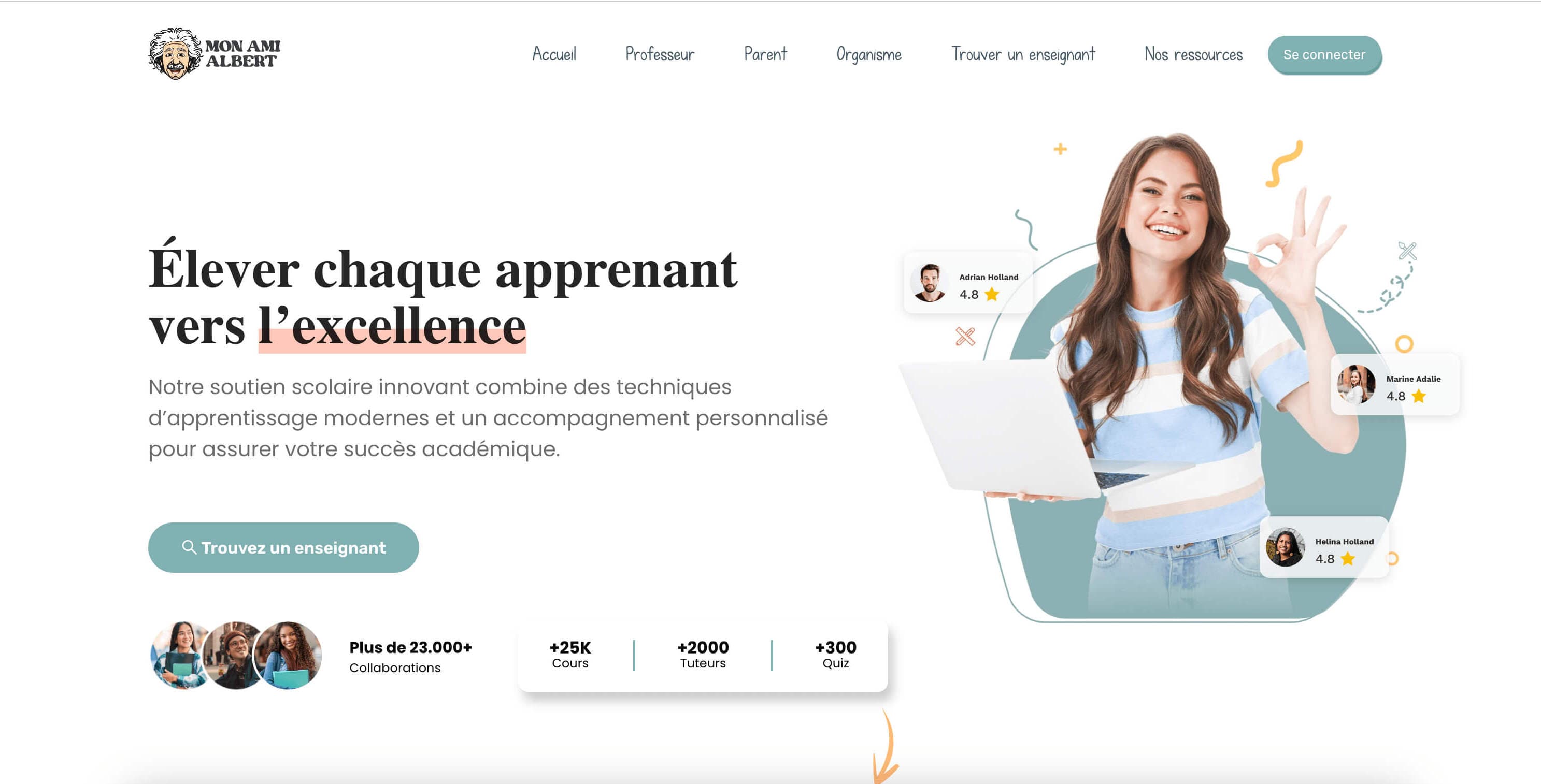 Mon Ami Albert — EdTech · Soutien scolaire